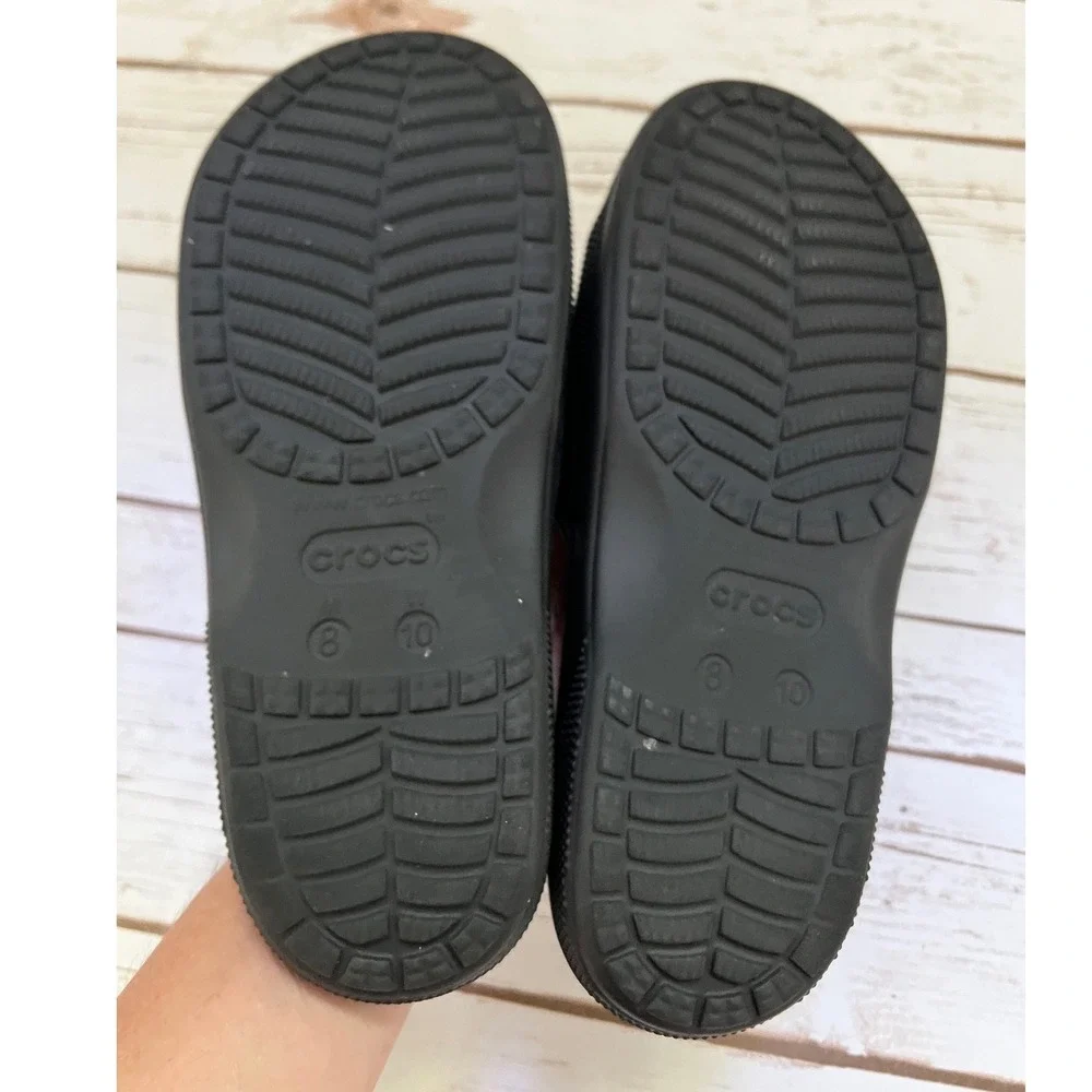 Crocs Classic Slide Black Lightweight Water‎ Friendly Men 8 Women 10